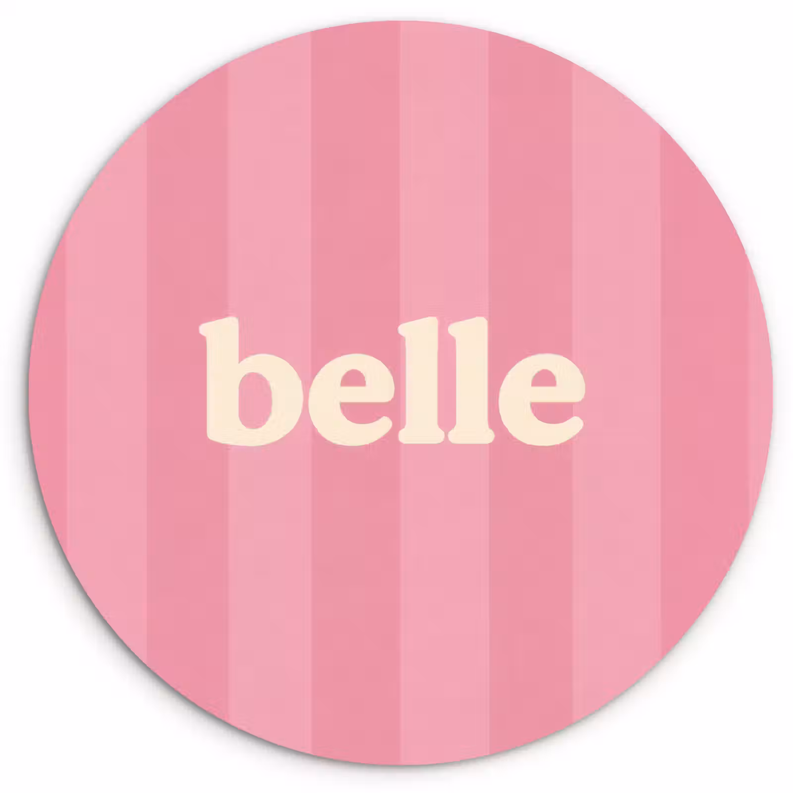 Wandcirkel - Glas - Roze - Gestreept - Belle — 1