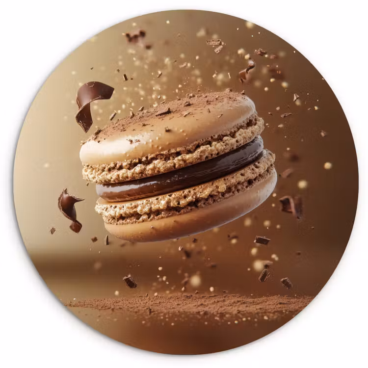 Wandcirkel - Glas - Chocolade - Macarons - Eten - Snoep — 1