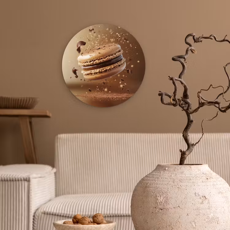 Wandcirkel - Glas - Chocolade - Macarons - Eten - Snoep — 2