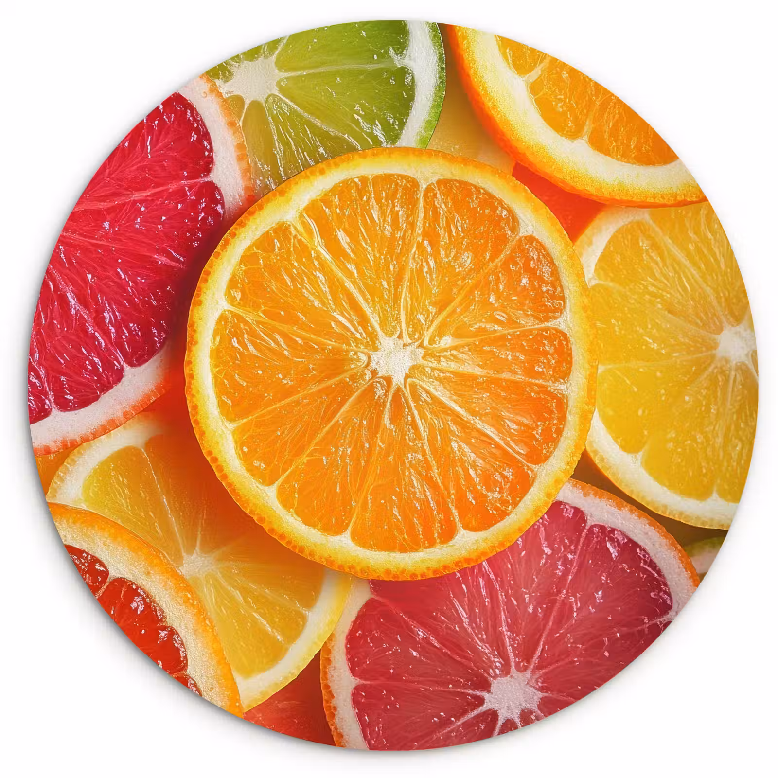 Wandcirkel - Glas - Fruit - Kleurrijk - Close up — 1