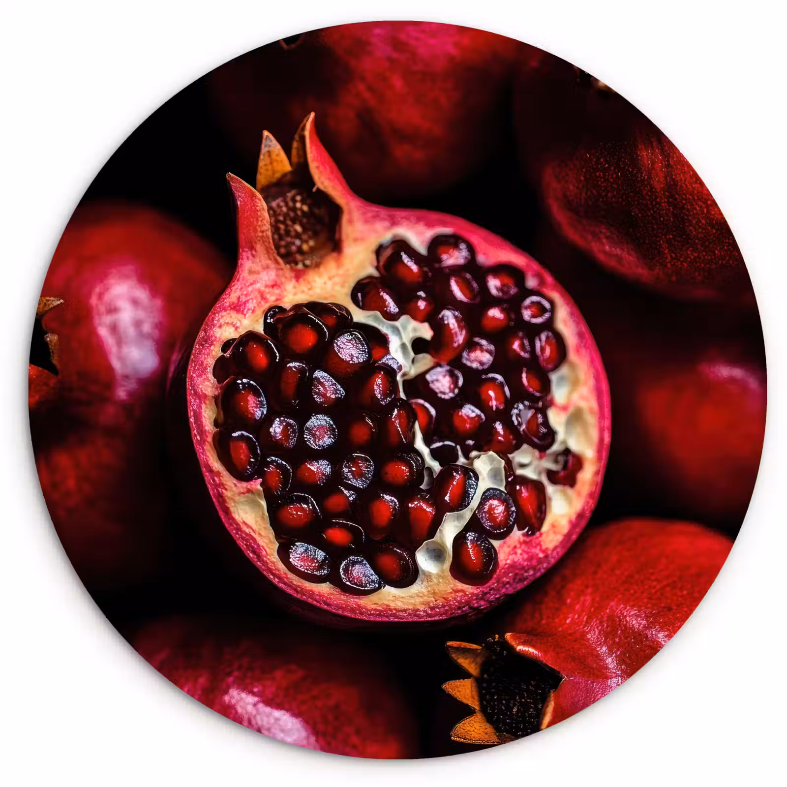 Wandcirkel - Glas - Granaatappel - Rood - Fruit — 1