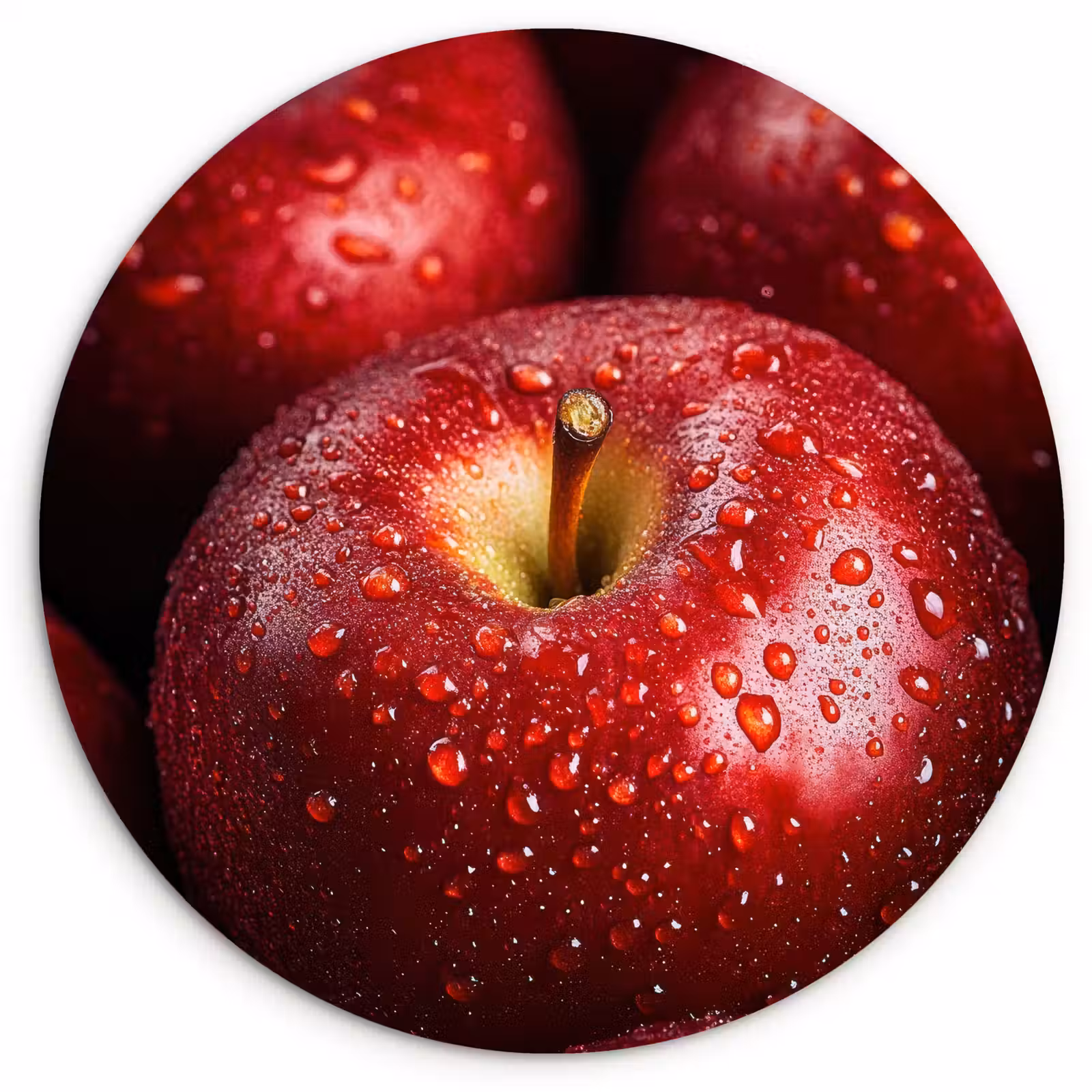 Wandcirkel - Glas - Rood - Appels - Fruit — 1
