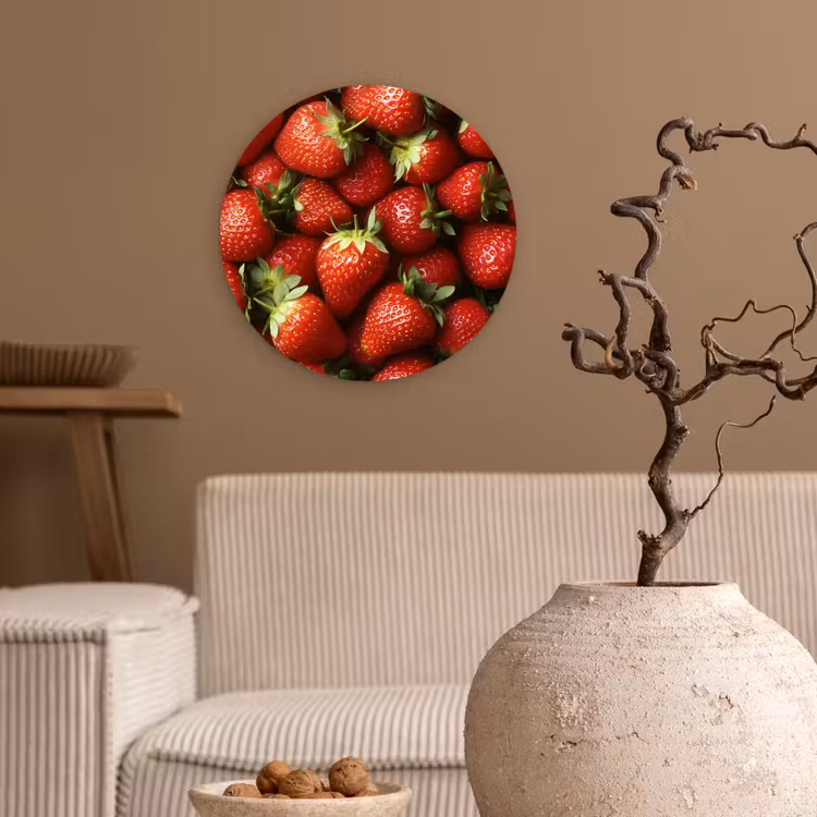 Wandcirkel - Glas - Aardbei - Fruit - Rood — 2
