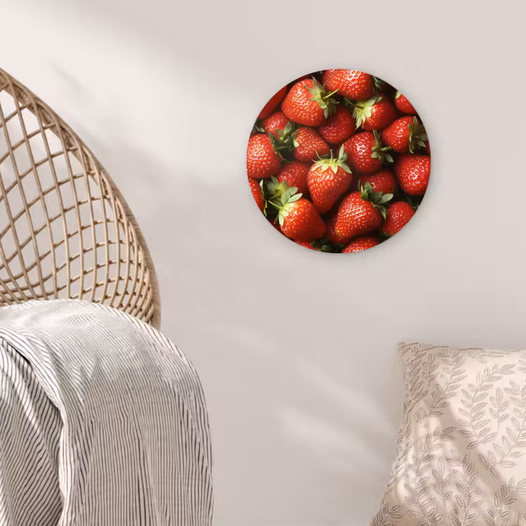 Wandcirkel - Glas - Aardbei - Fruit - Rood — 5