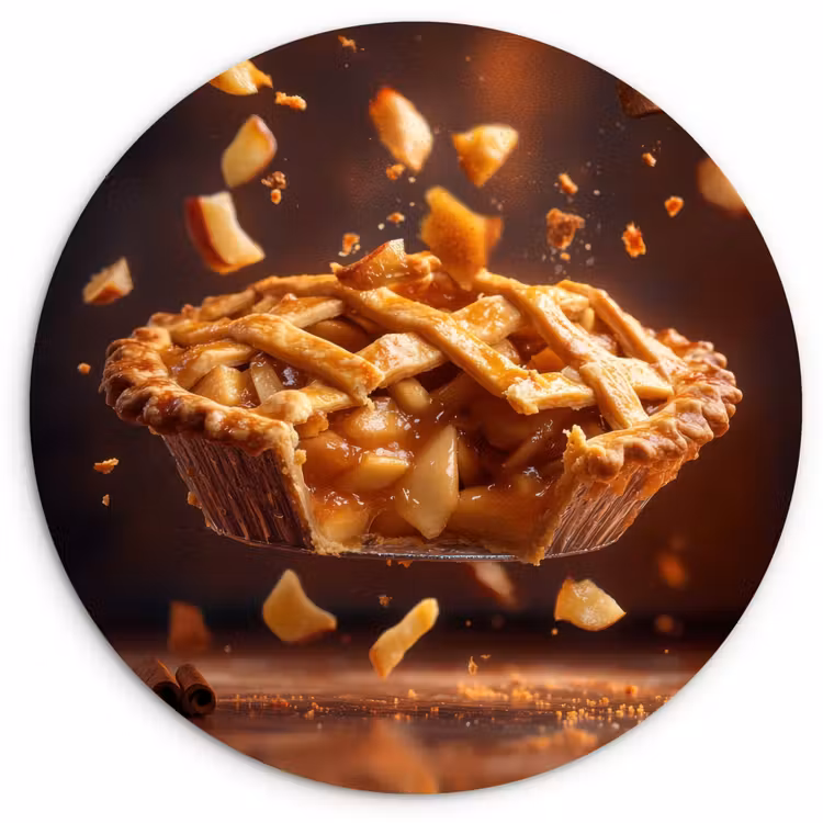 Wandcirkel - Glas - Appel - Taart - Warm - Eten — 1