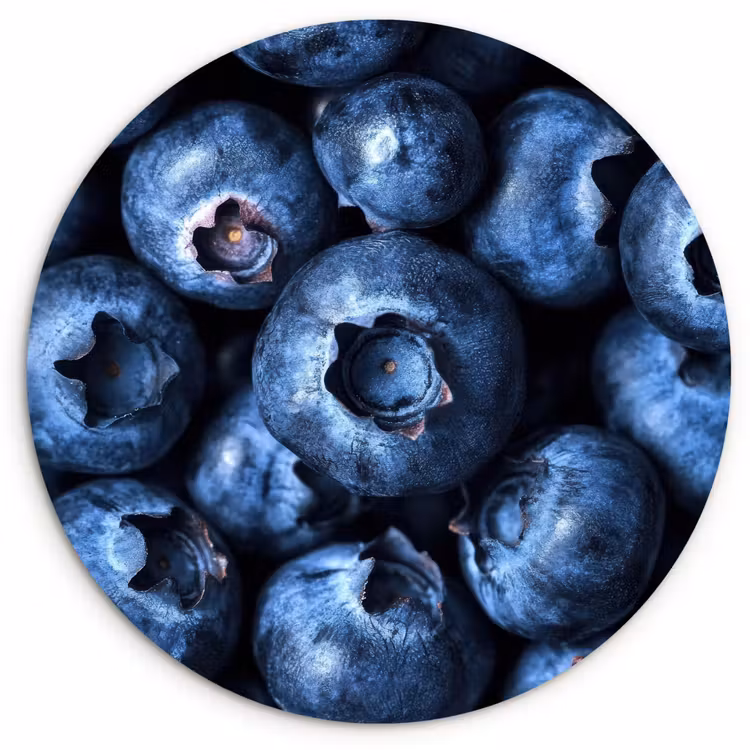 Wandcirkel - Glas - Bessen - Blauw - Fruit — 1