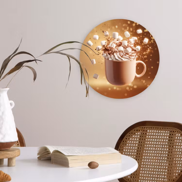 Wandcirkel - Glas - Chocomelk - Drinken - Warm - Bruin — 4