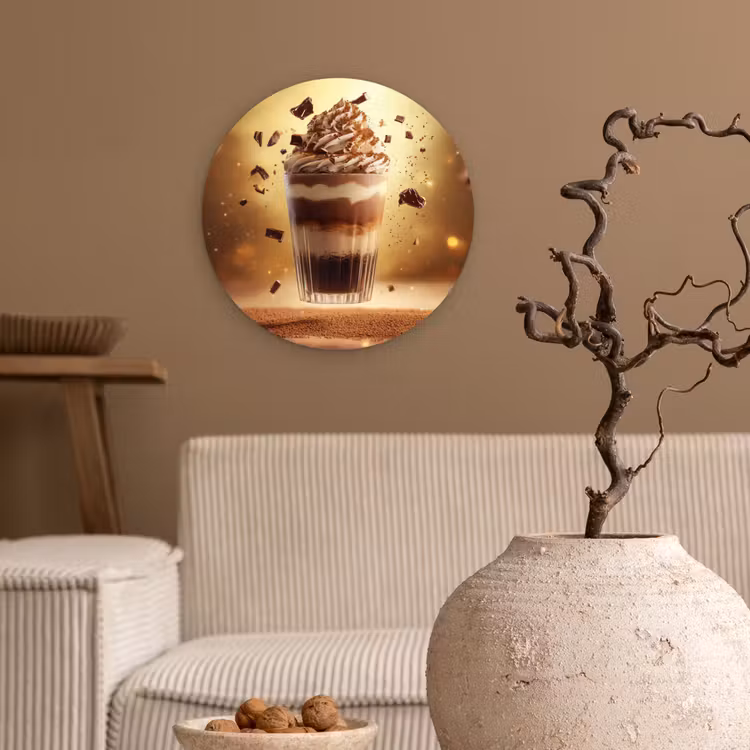 Wandcirkel - Glas - Dessert - Chocolade - Zoet - Eten — 2