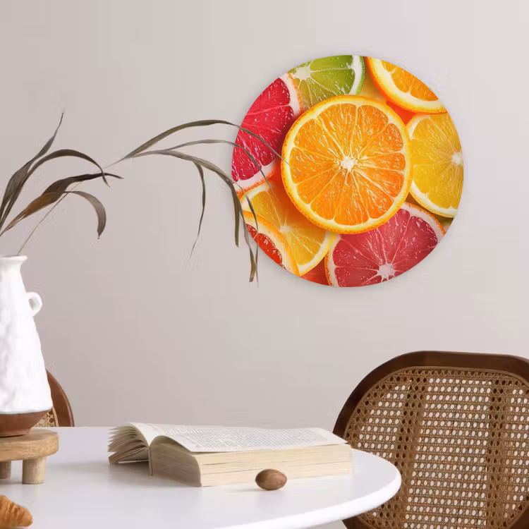 Wandcirkel - Glas - Fruit - Kleurrijk - Close up — 4
