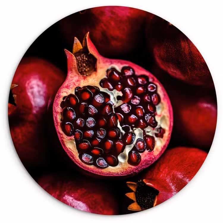 Wandcirkel - Glas - Granaatappel - Rood - Fruit — 1
