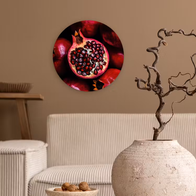 Wandcirkel - Glas - Granaatappel - Rood - Fruit — 2