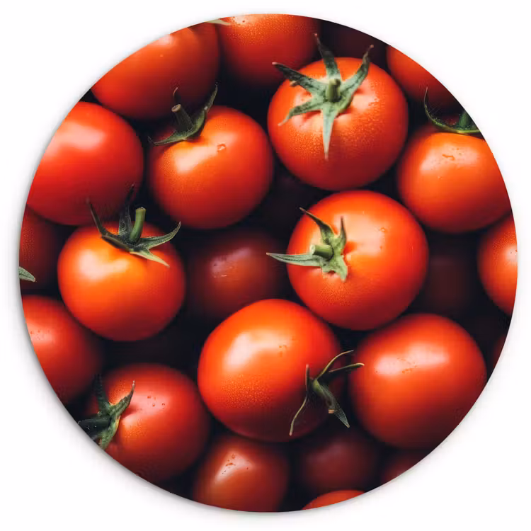 Wandcirkel - Glas - Groente - Rood - Tomaten — 1