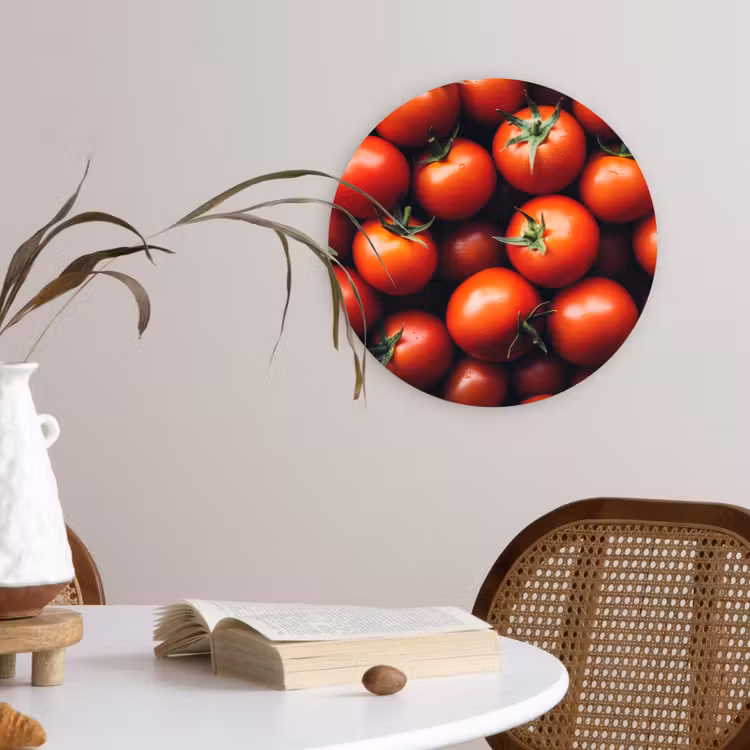 Wandcirkel - Glas - Groente - Rood - Tomaten — 4