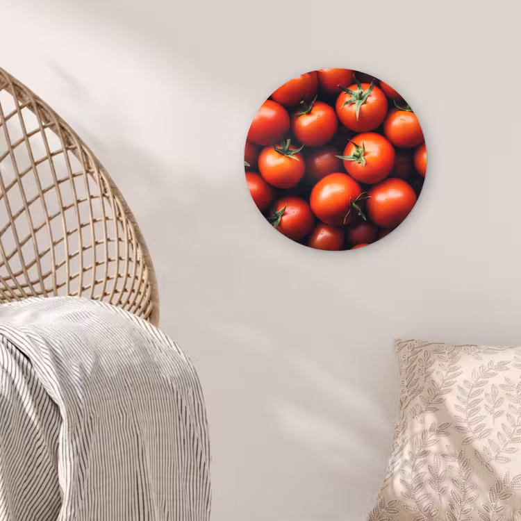 Wandcirkel - Glas - Groente - Rood - Tomaten — 5