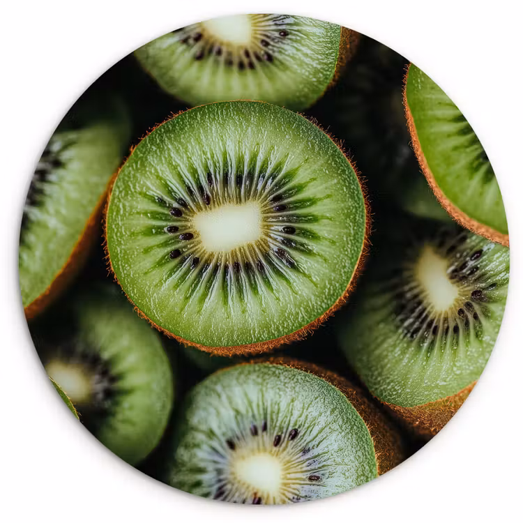 Wandcirkel - Glas - Kiwi - Fruit - Groen — 1