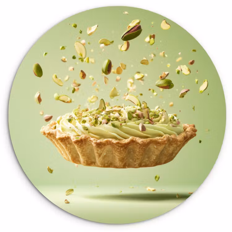Wandcirkel - Glas - Pistache - Taart - Noten - Eten — 1
