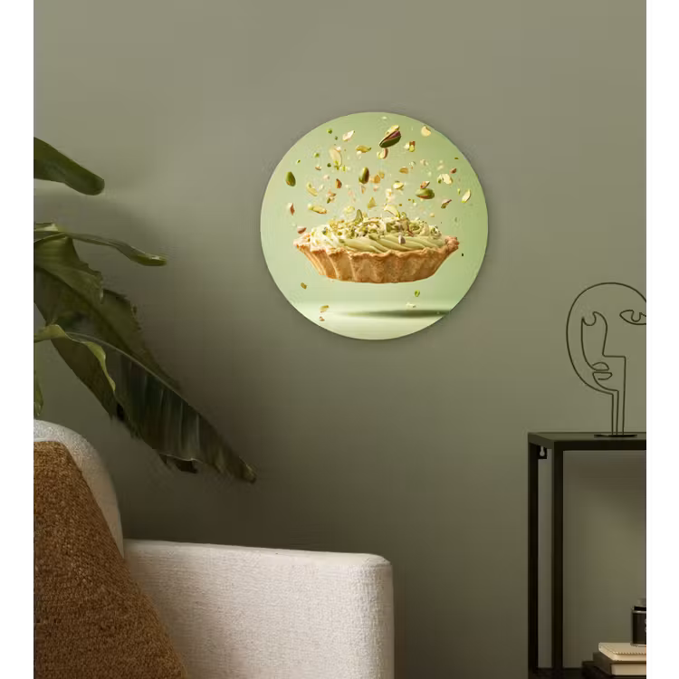 Wandcirkel - Glas - Pistache - Taart - Noten - Eten — 3