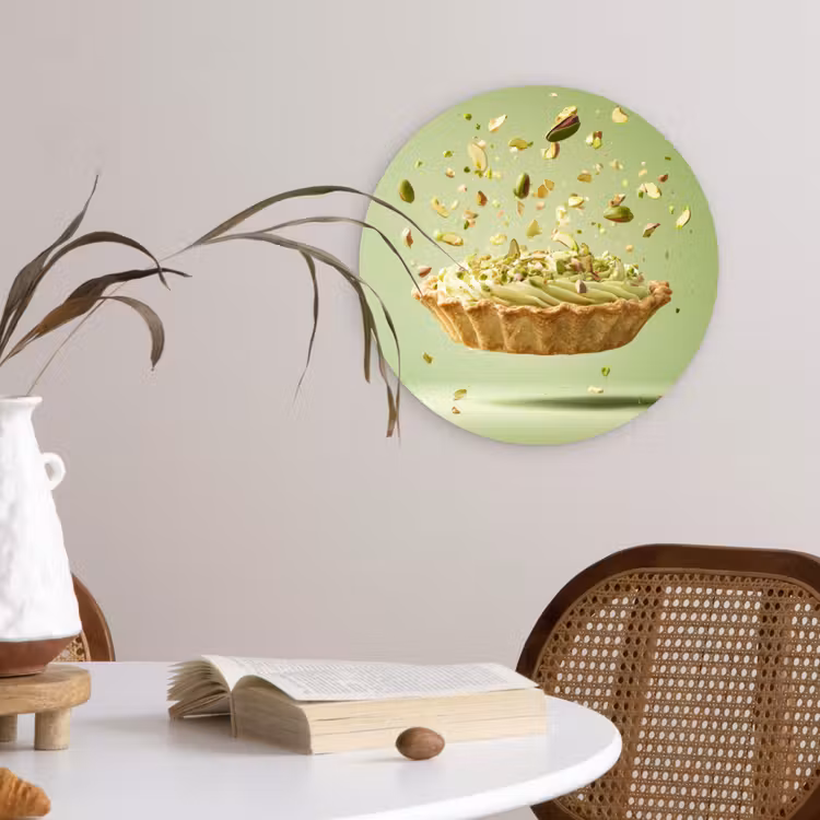 Wandcirkel - Glas - Pistache - Taart - Noten - Eten — 4