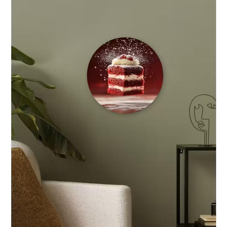 Wandcirkel - Glas - Rode - Velvet - Taart - Eten — 3