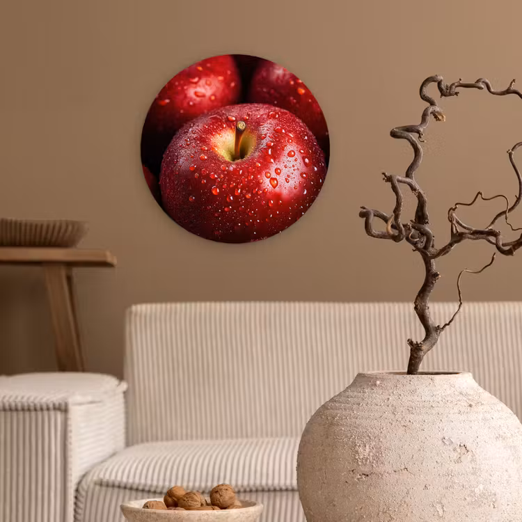 Wandcirkel - Glas - Rood - Appels - Fruit — 2