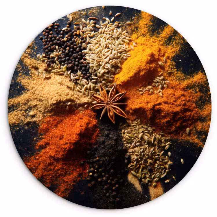 Wandcirkel - Glas - Specerijen - Explosie - Oranje — 1