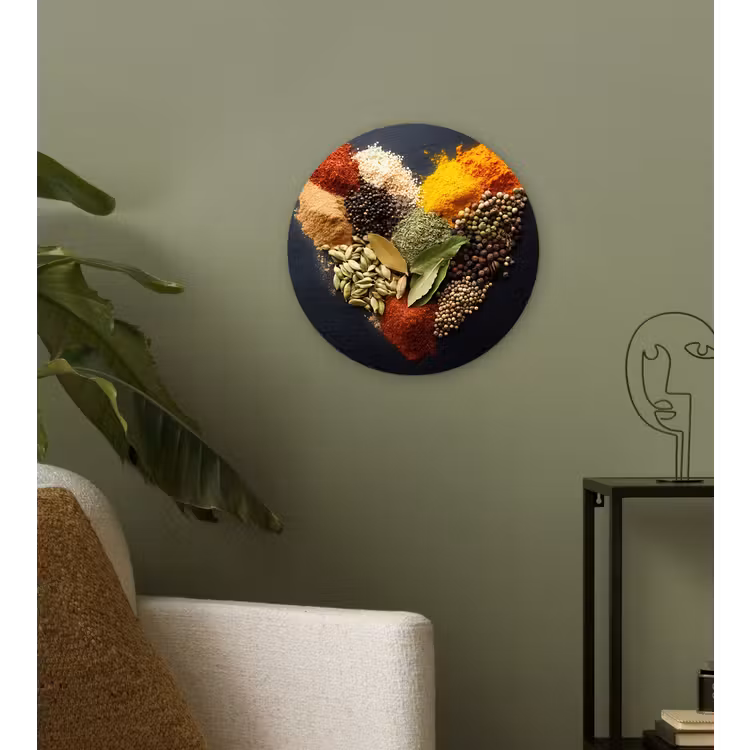 Wandcirkel - Glas - Specerijen - Mix - Hartvorm - Zwart — 3