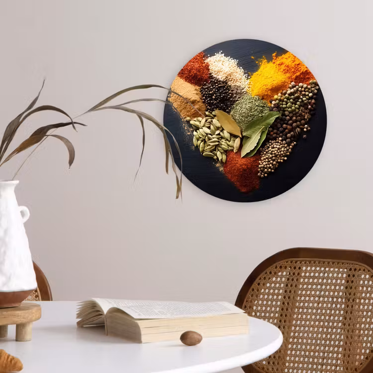 Wandcirkel - Glas - Specerijen - Mix - Hartvorm - Zwart — 4