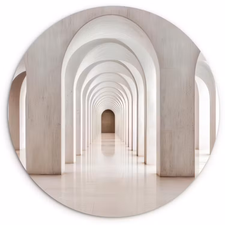 Wandcirkel - Glas - Hal - Bogen - Symmetrisch - Modern — 1