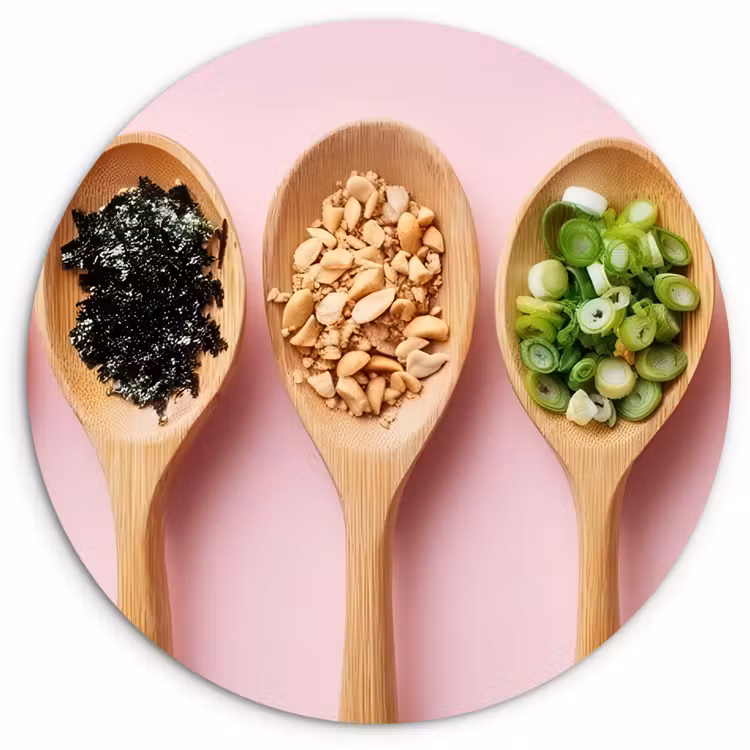 Wandcirkel - Glas - Ingrediënten - Lepels - Hout - Roze — 1