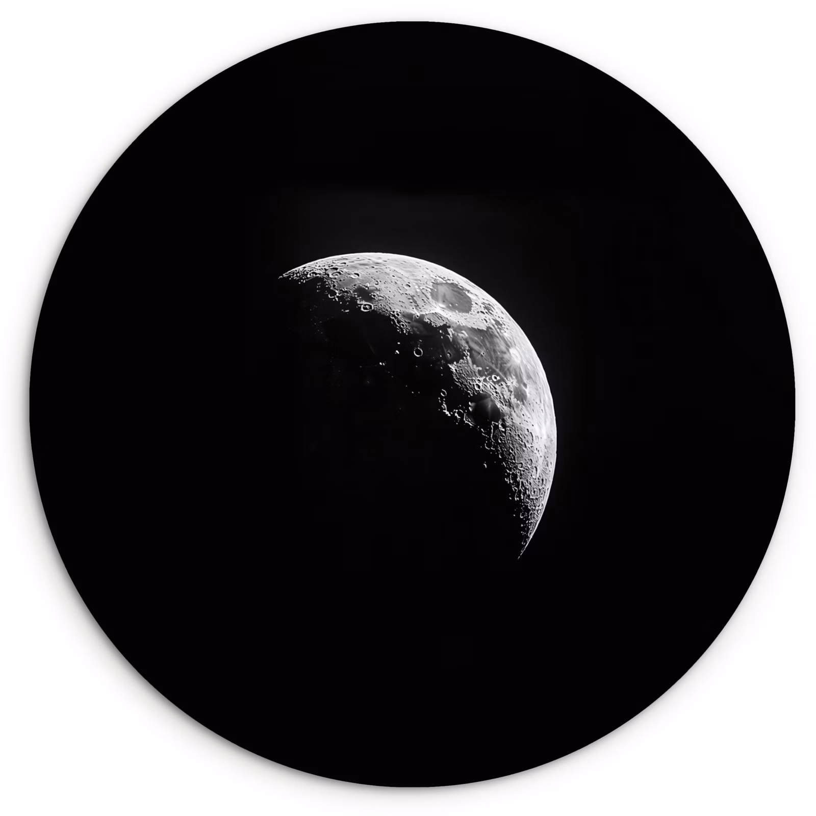 Wandcirkel - Glas - Maan - Hemel - Zwart - Schaduw — 1