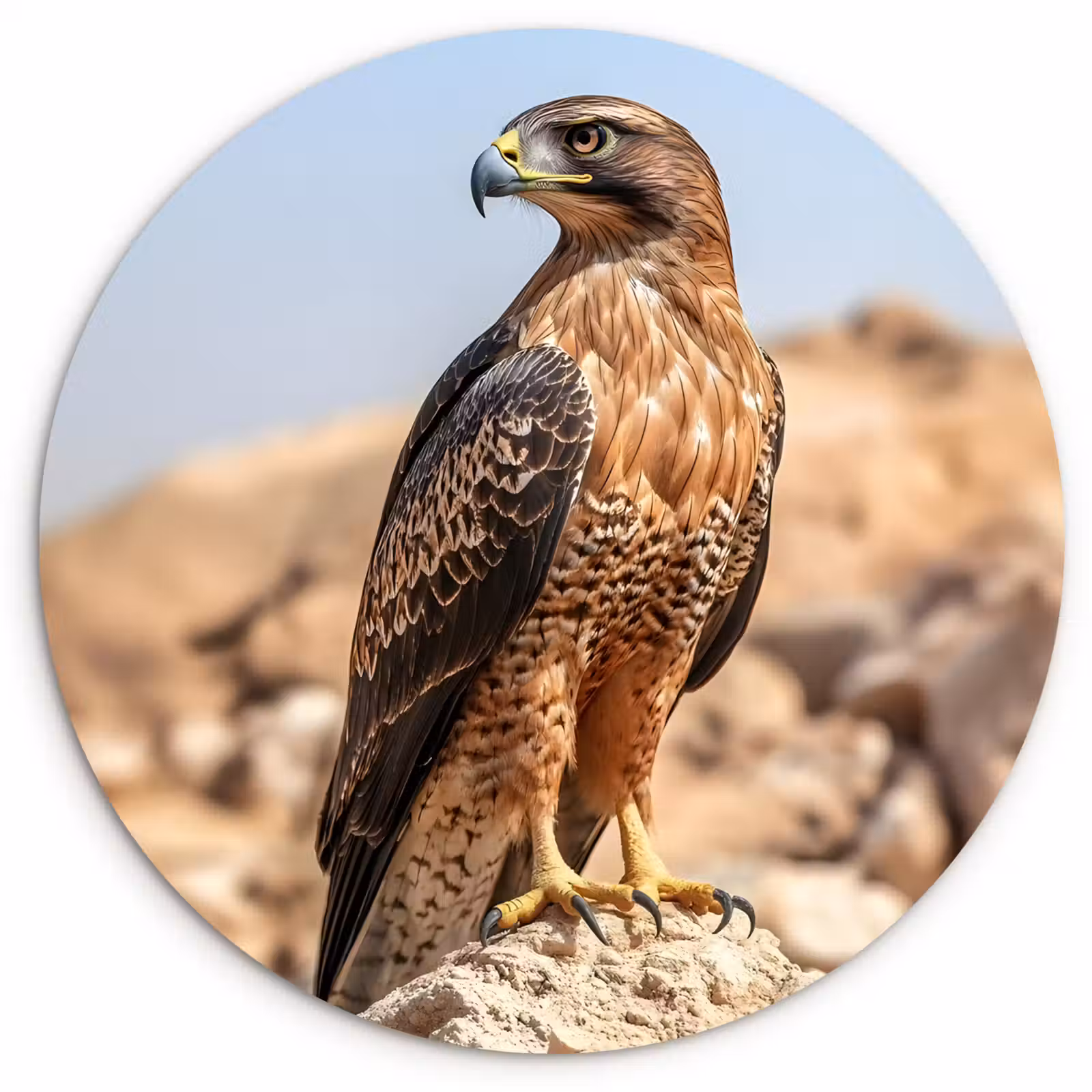 Wandcirkel - Glas - Valk - Vogel - Rots - Macht — 1