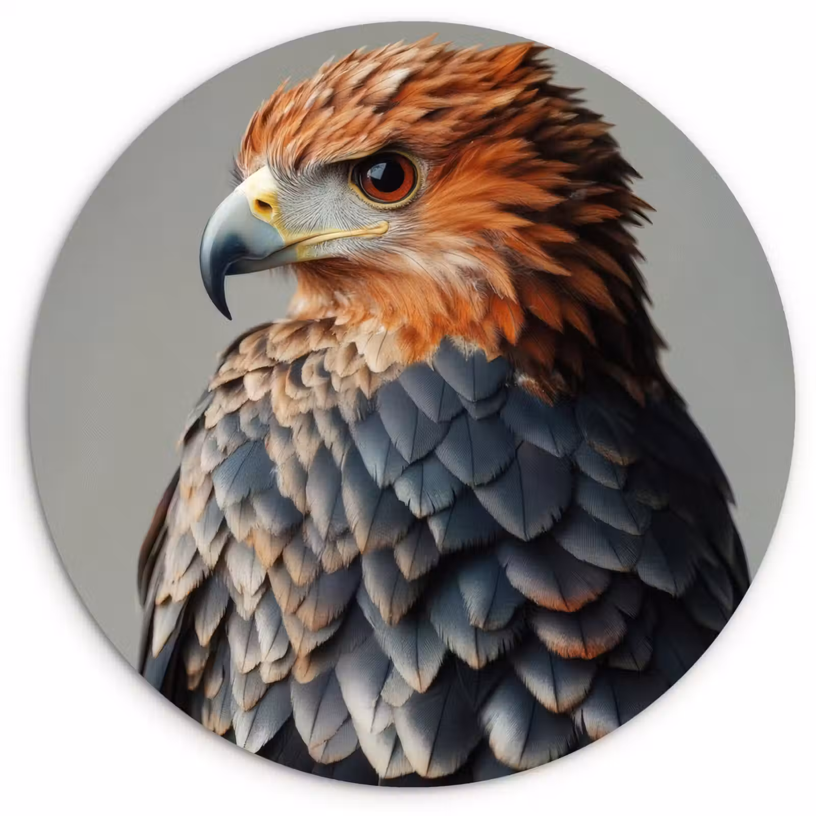 Wandcirkel - Glas - Vogel - Realistisch - Veren - Bruin — 1