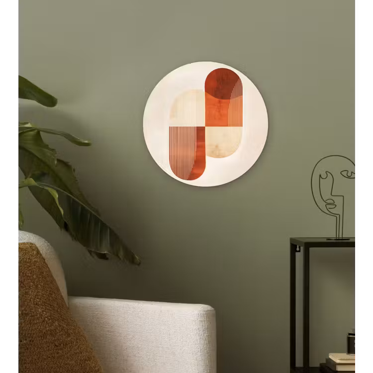 Wandcirkel - Glas - Bogen - Beige - Vormen — 3