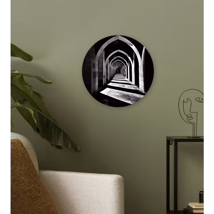 Wandcirkel - Glas - Gang - Bogen - Schaduw - Diepte — 3