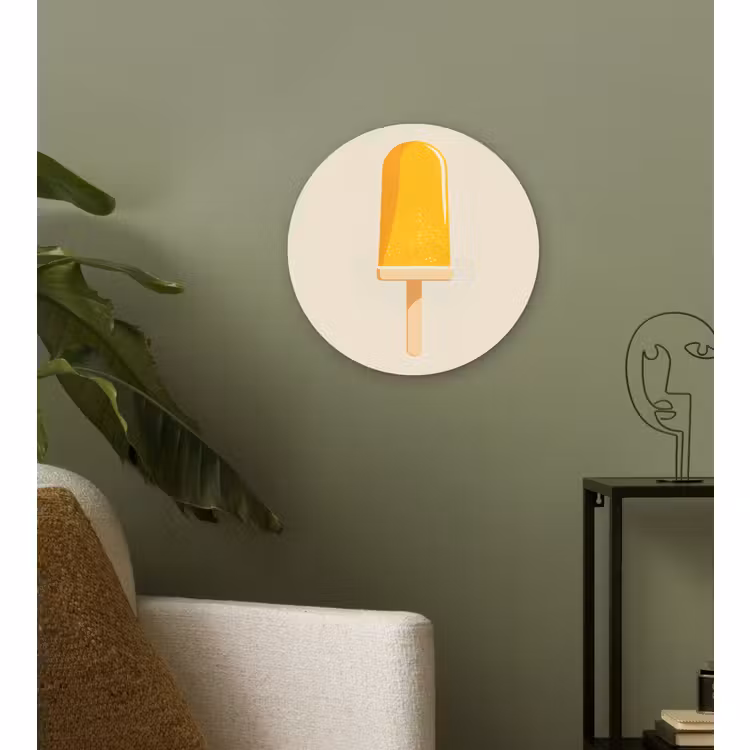 Wandcirkel - Glas - Oranje - Stokje - Waterijsje — 3