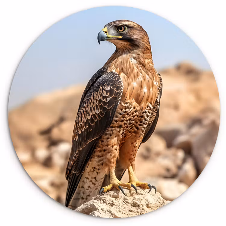 Wandcirkel - Glas - Valk - Vogel - Rots - Macht — 1