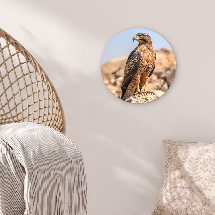 Wandcirkel - Glas - Valk - Vogel - Rots - Macht — 5