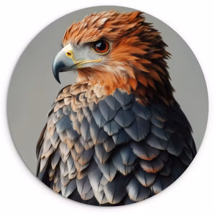 Wandcirkel - Glas - Vogel - Realistisch - Veren - Bruin — 1