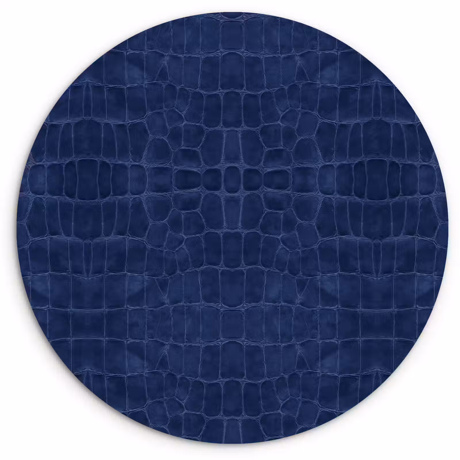 Wandcirkel - Glas - Krokodil - Leer - Blauw — 1