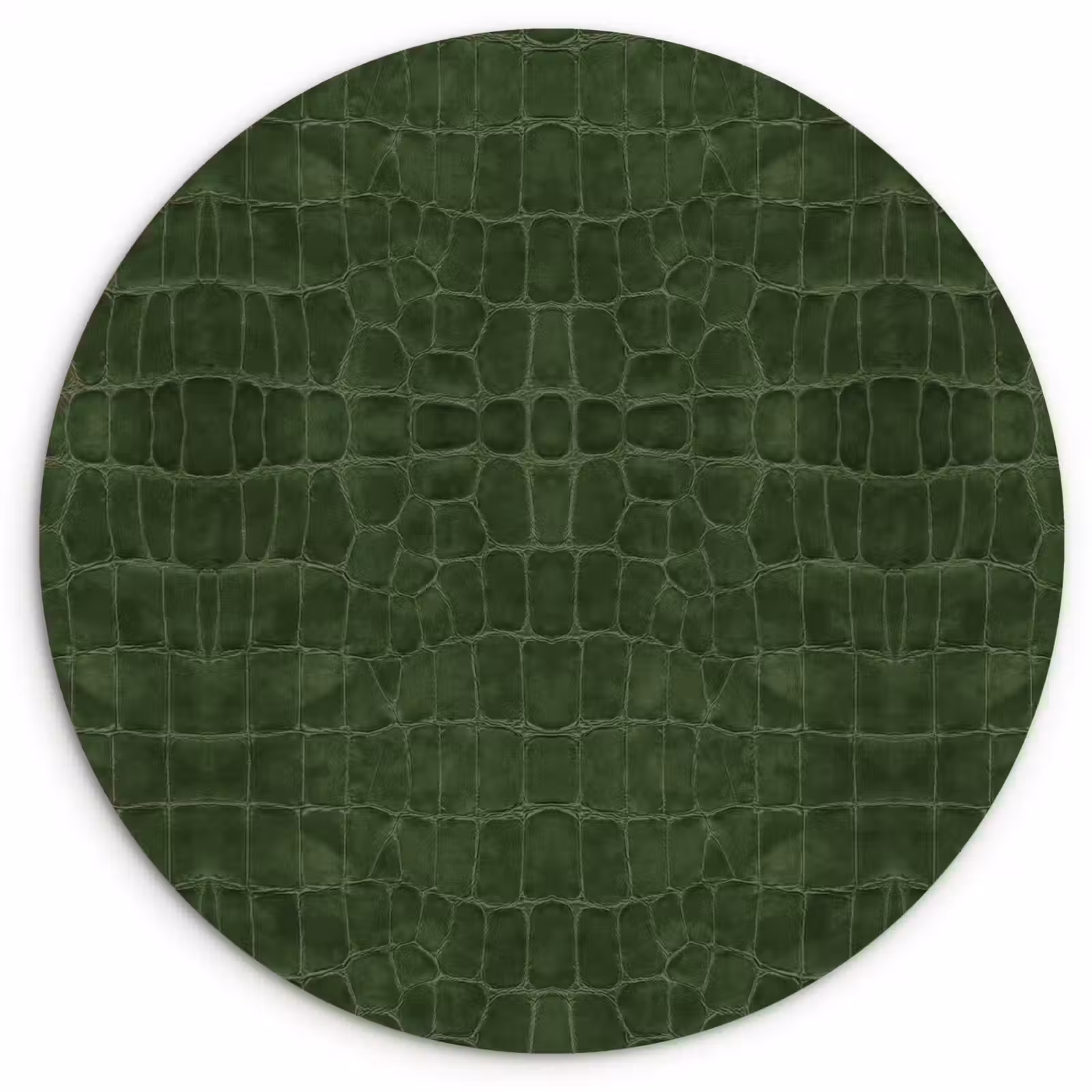 Wandcirkel - Glas - Krokodil - Leer - Groen — 1