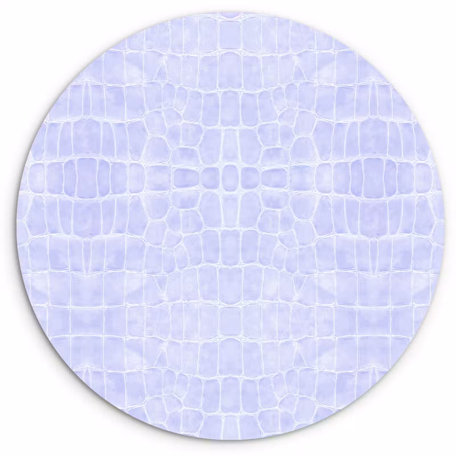 Wandcirkel - Glas - Krokodil - Leer - Pastel - Blauw — 1