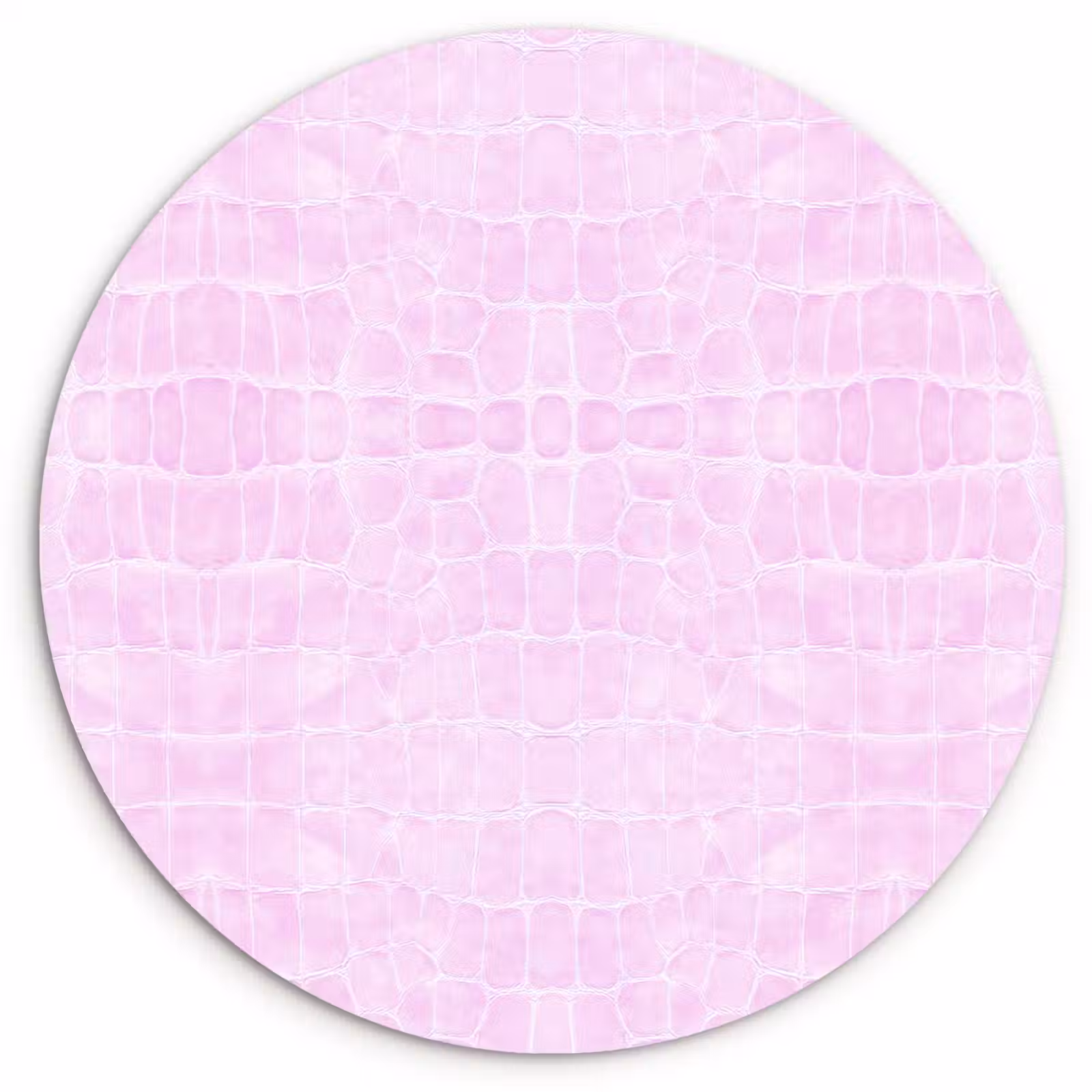 Wandcirkel - Glas - Krokodil - Leer - Roze — 1