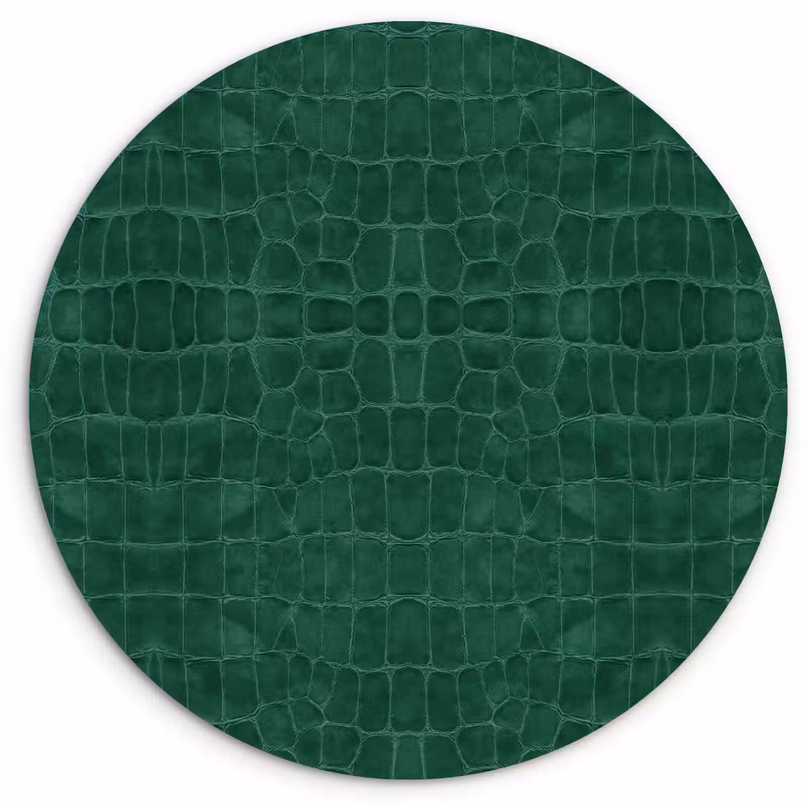Wandcirkel - Glas - Krokodil - Leer - Smaragd - Groen — 1