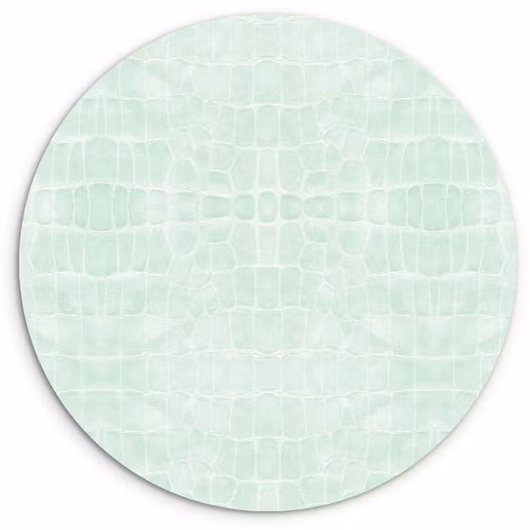 Wandcirkel - Glas - Krokodil - Leer - Lichtgroen — 1
