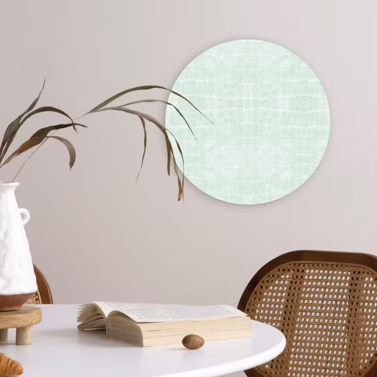 Wandcirkel - Glas - Krokodil - Leer - Lichtgroen — 4