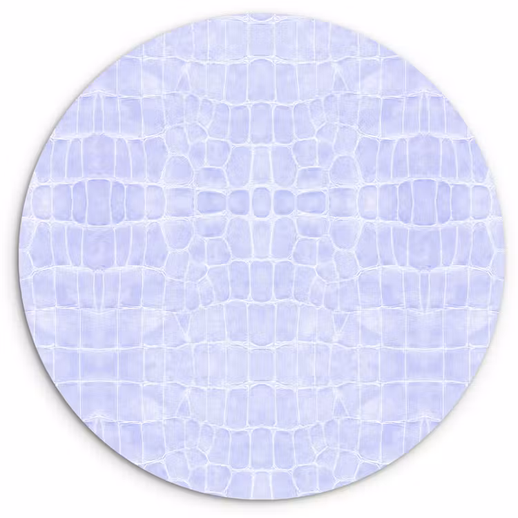 Wandcirkel - Glas - Krokodil - Leer - Pastel - Blauw — 1