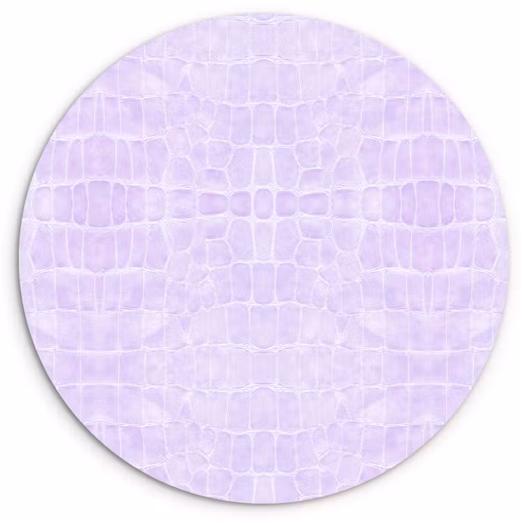 Wandcirkel - Glas - Krokodil - Leer - Pastel - Paars — 1