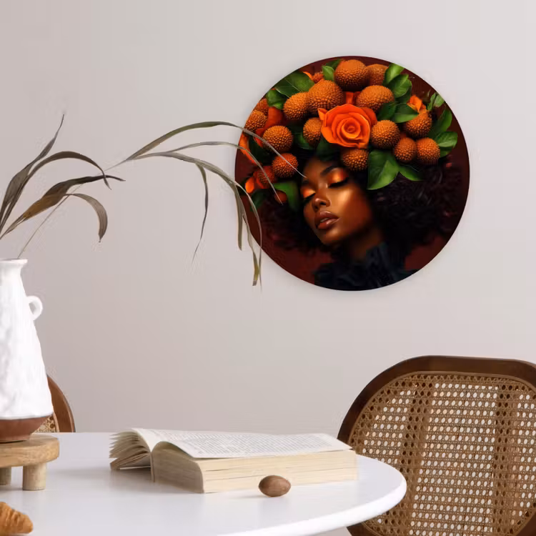 Wandcirkel - Glas - Vrouw - lychee - exotisch — 4