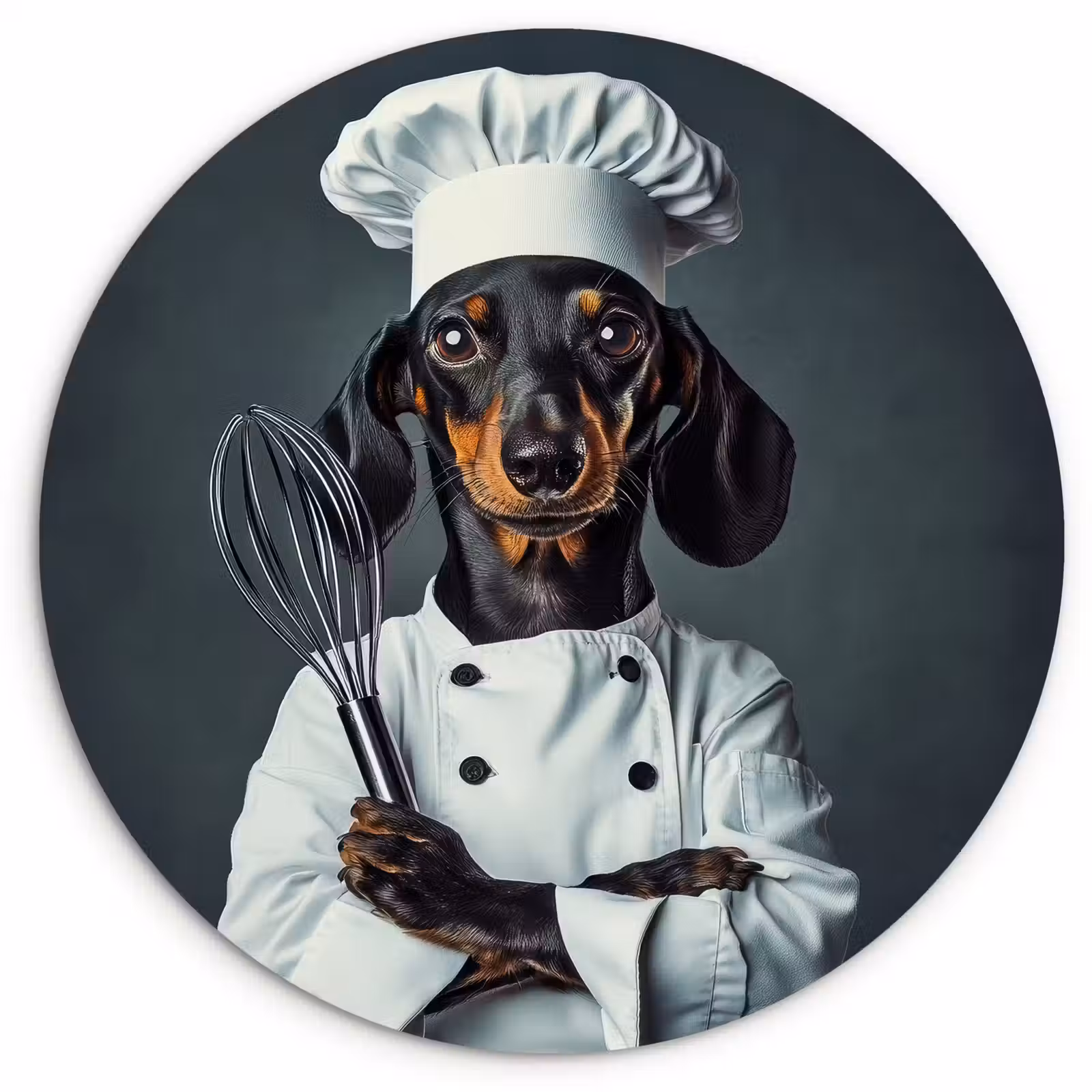 Wandcirkel - Glas - Hond - Garde - Kok — 1