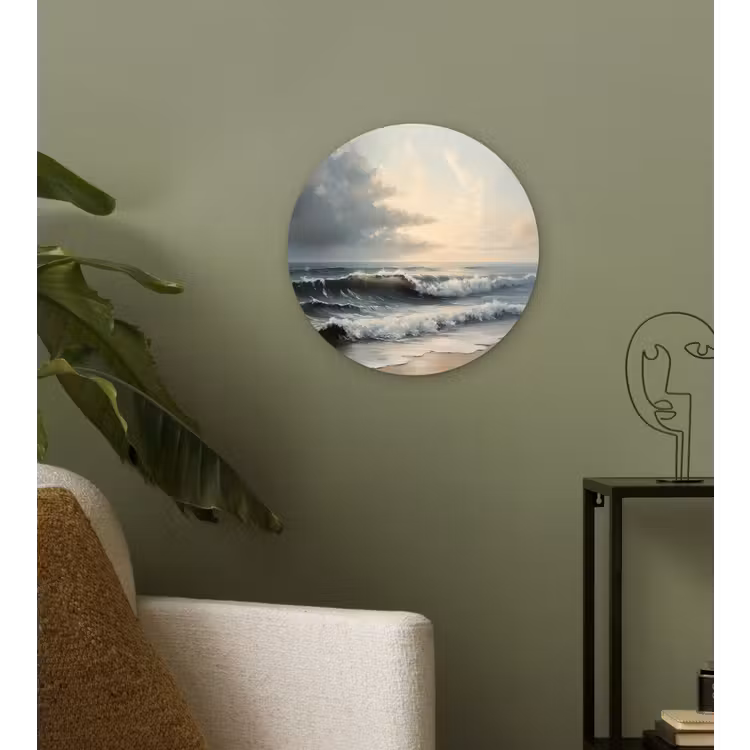 Wandcirkel - Glas - Strand - Zee - Zonsondergang — 3